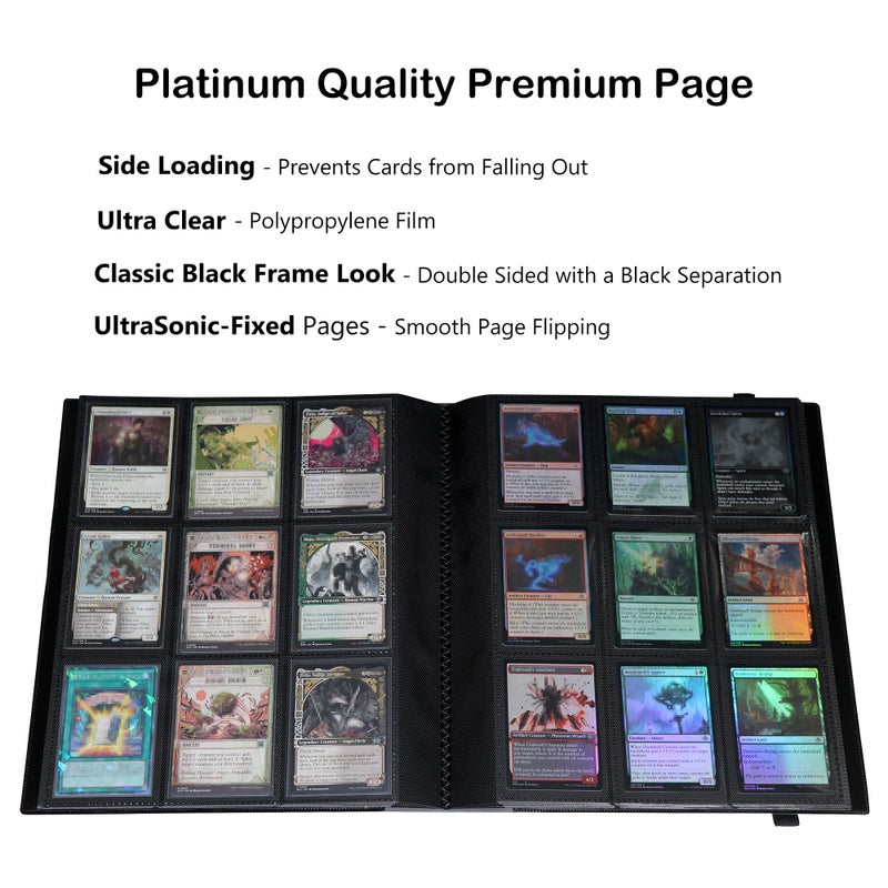 Alteagle 9 Pocket Trading Card Album Binder, Holds 828 Cards Side Loading Pocket Album for TCG -Purple - Image 4